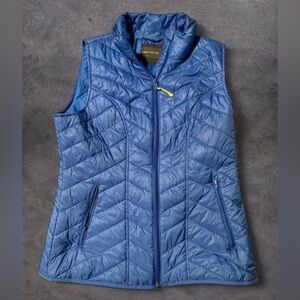❄️Tek Gear Blue Quilted Puffer Vest Lightweight Zip Outdoor Unisex Size L